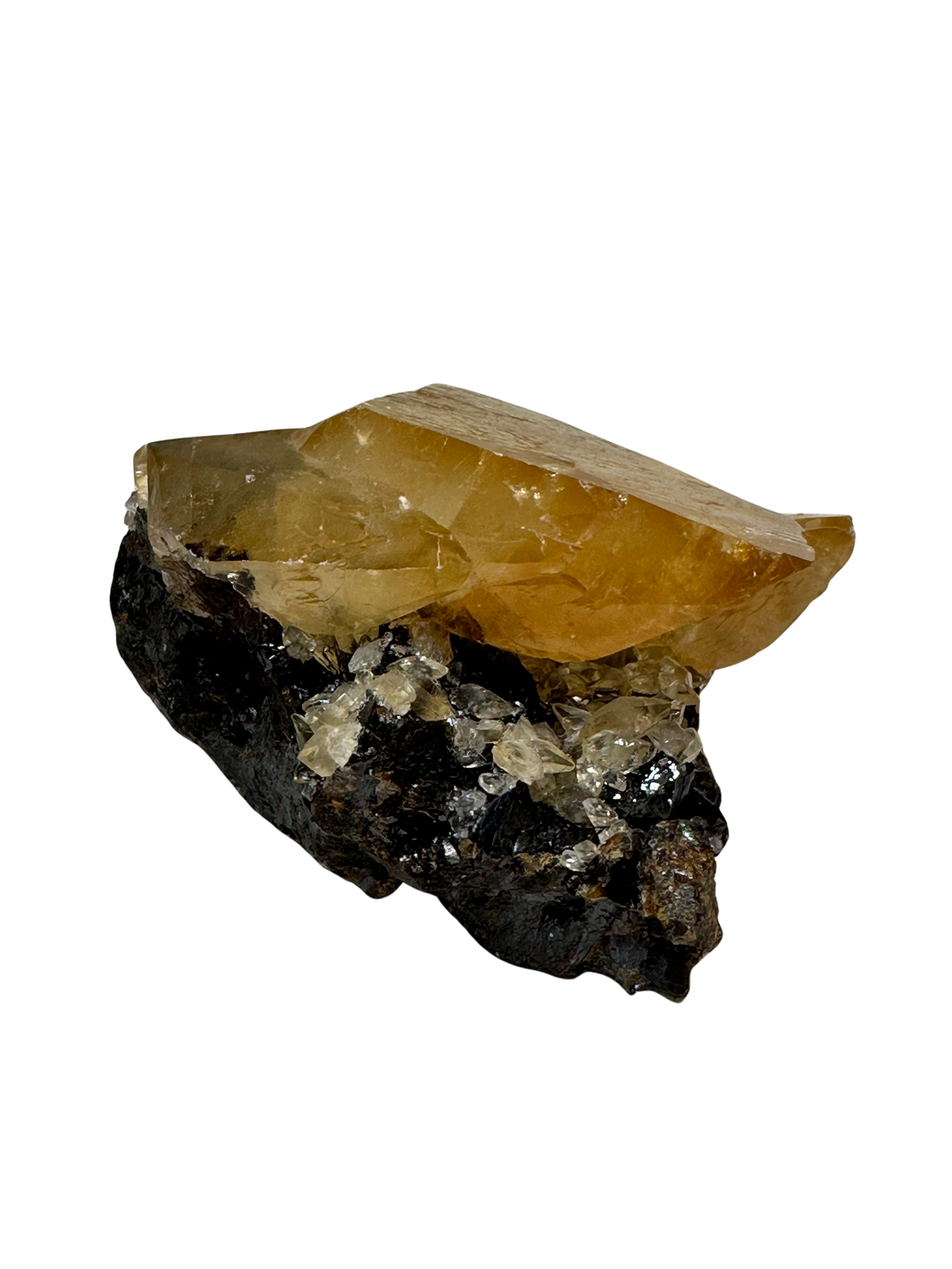 Orange Calcite w/ Sphalerite