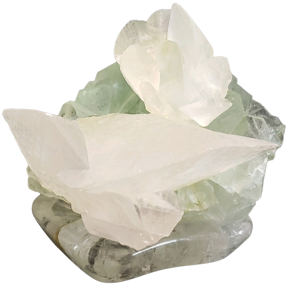 Fluorite verte sur base cristalline
