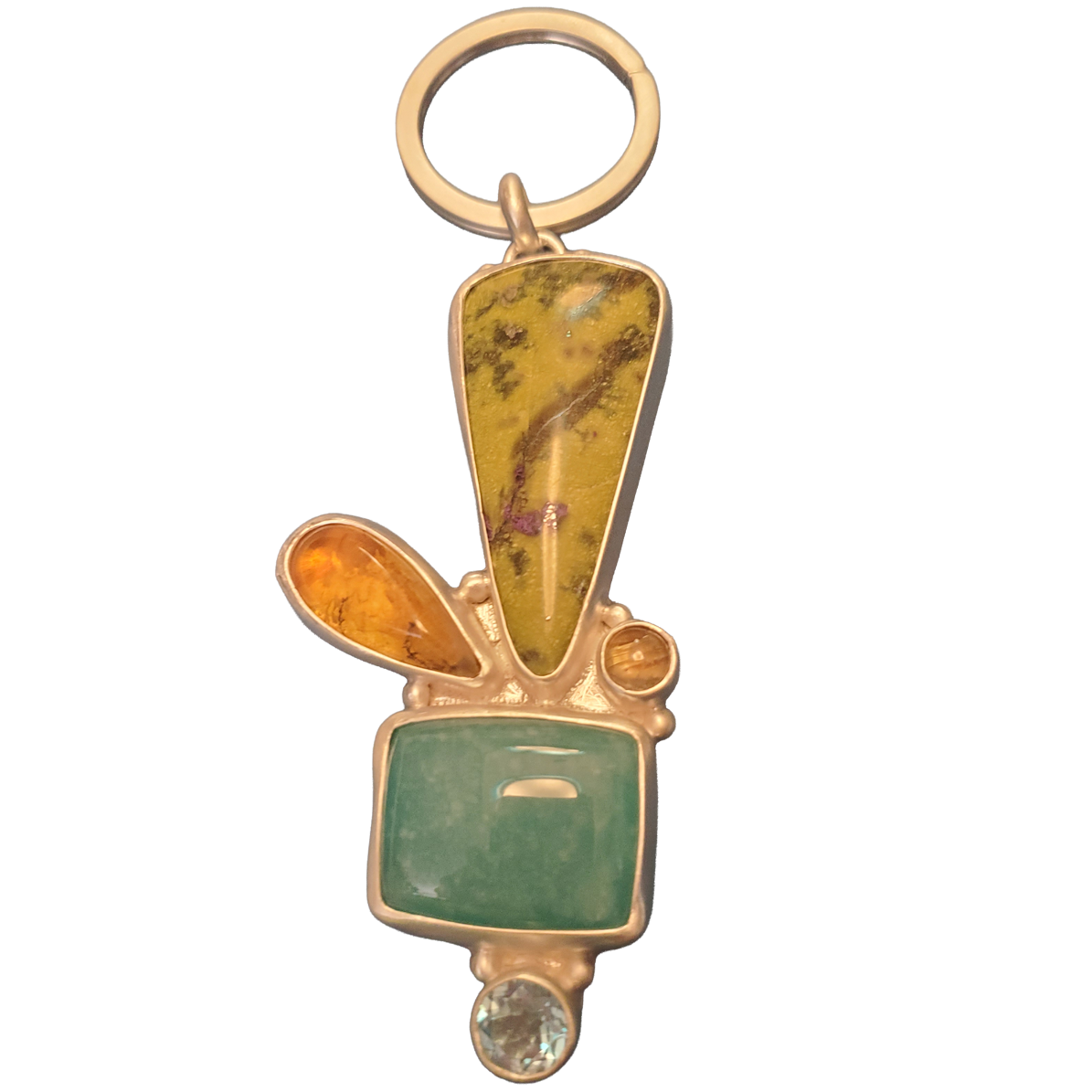 Porte-clés en zoïsite rubis