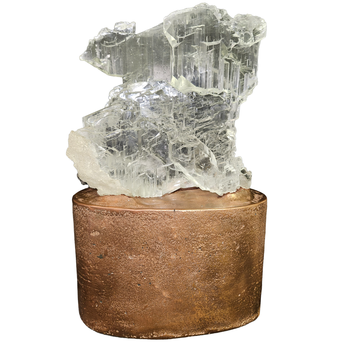 Iceberg Selenite Lamp on Copper Base