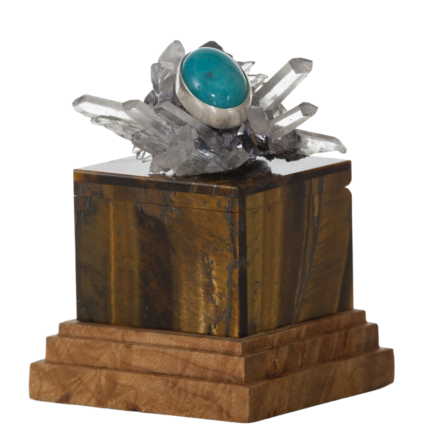Coffret d'affection n° 3 : Amazonite et quartz sur œil de tigre