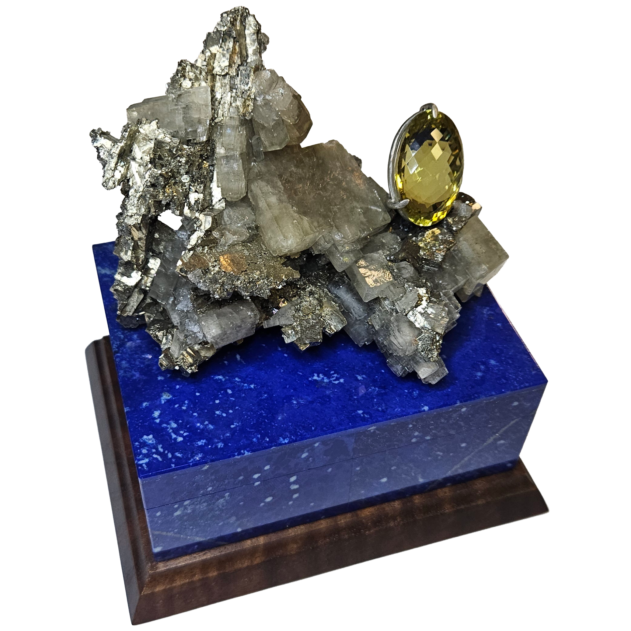 Bling Box 10 : Quartz mica sur lapis-lazuli