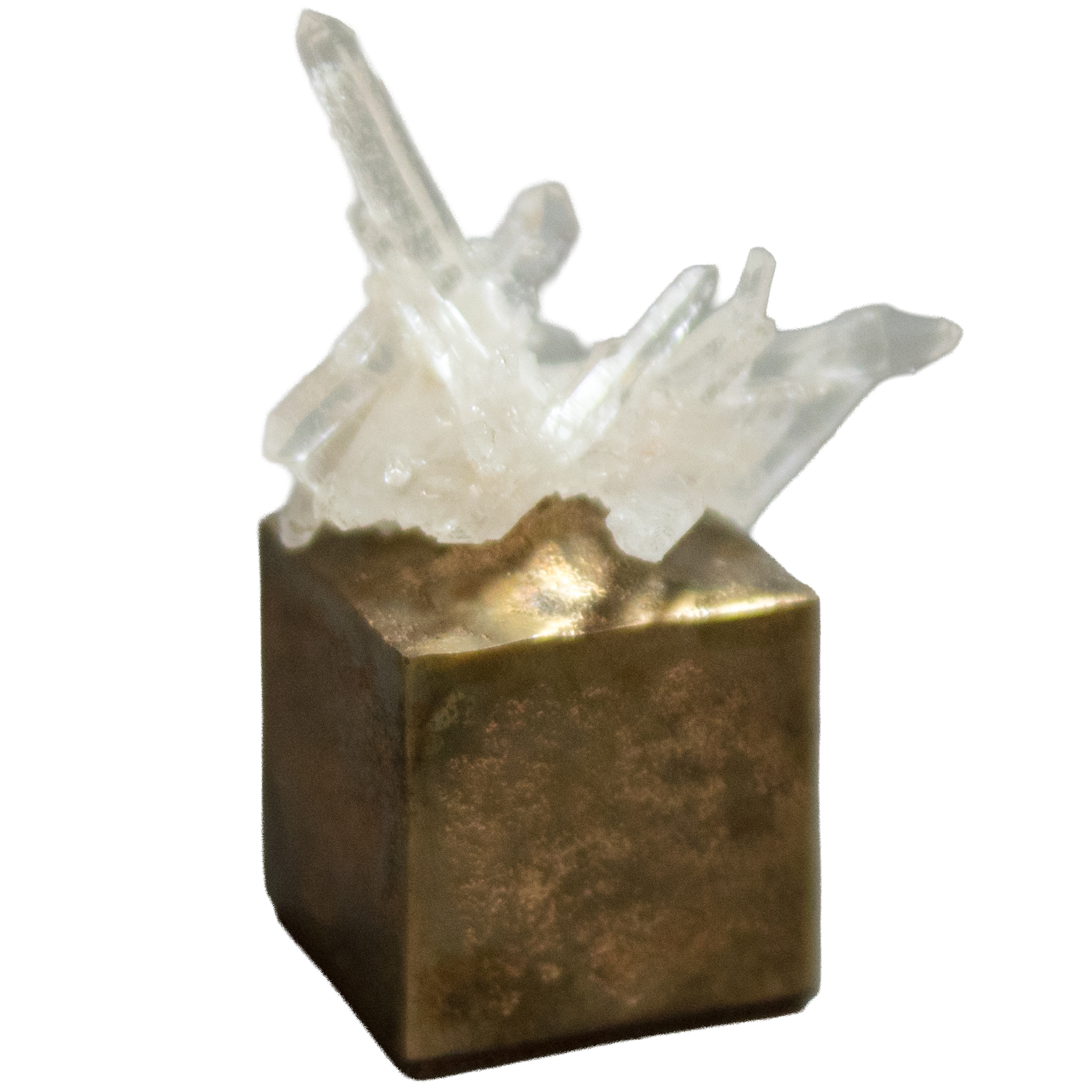 Quartz sur bronze coulé