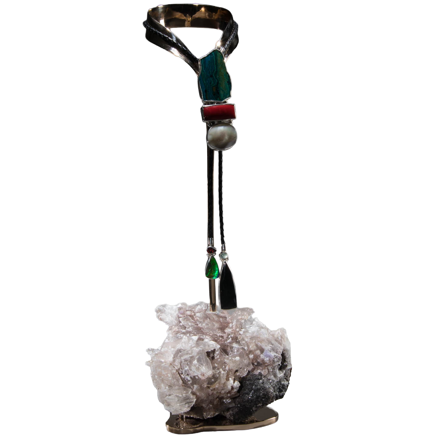 Chrysocolla Bolo Tie sur Sélénite