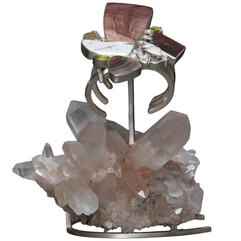 Bracelet en jaspe sur quartz de l'Himalaya