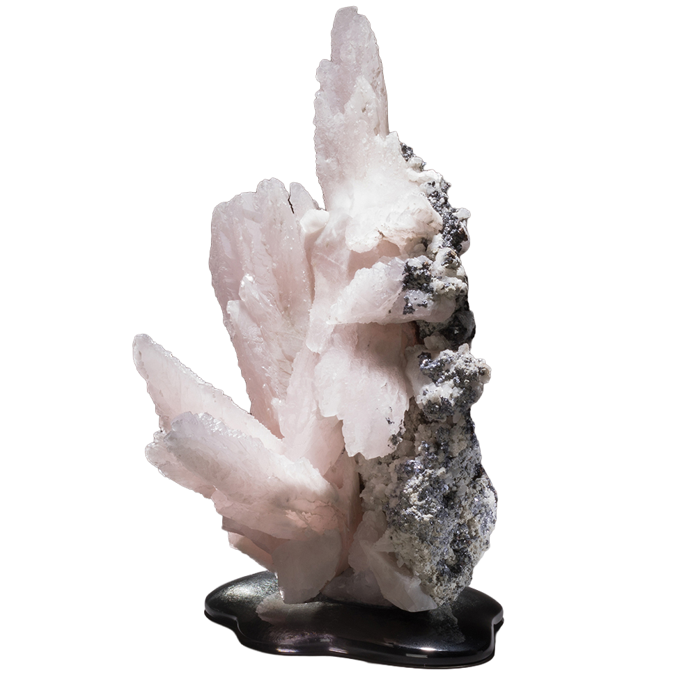 Calcite de manganèse sur verre coulé