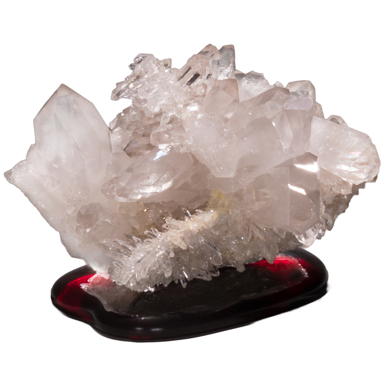 Quartz himalayen sur verre coulé 2