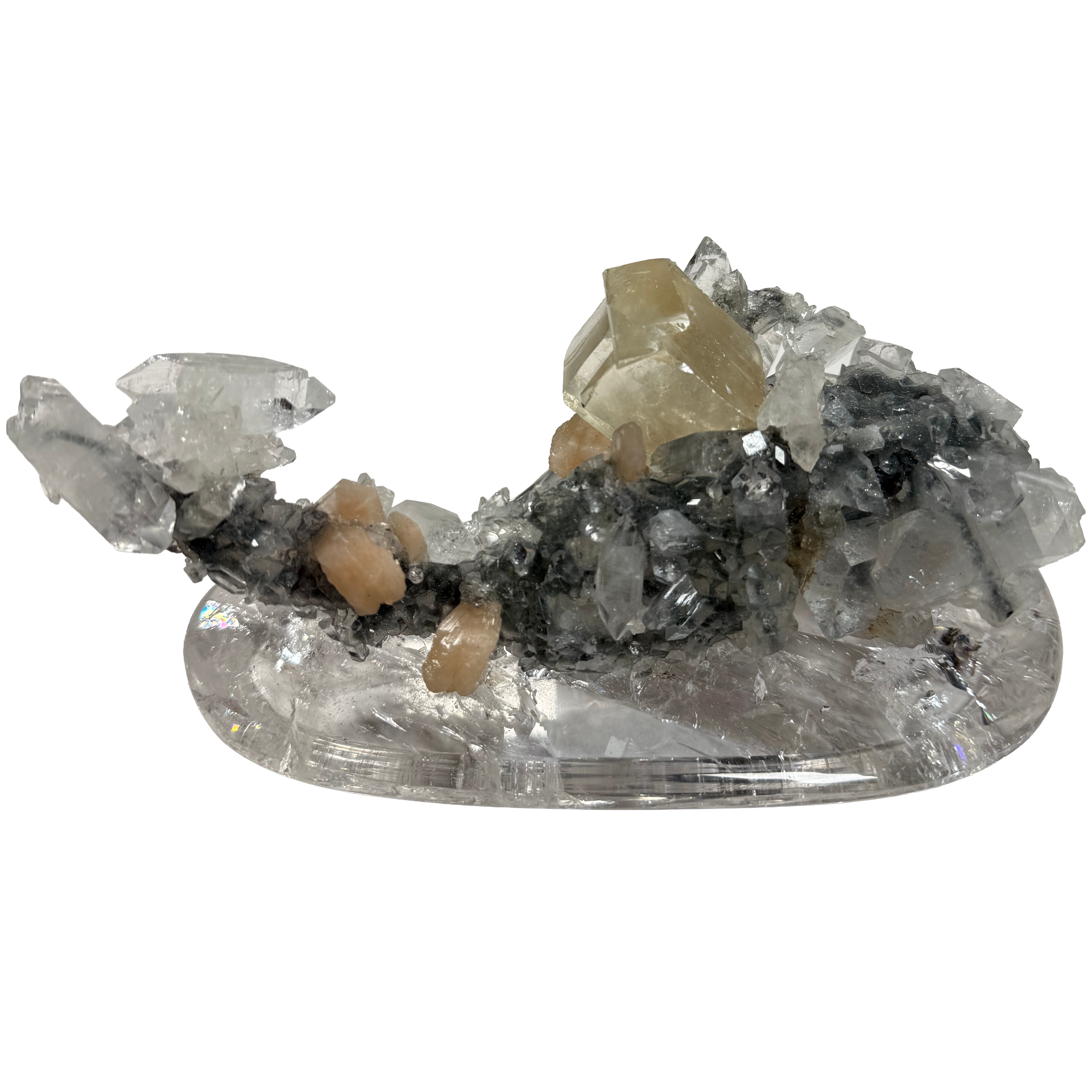Apophyllite on Crystal Base