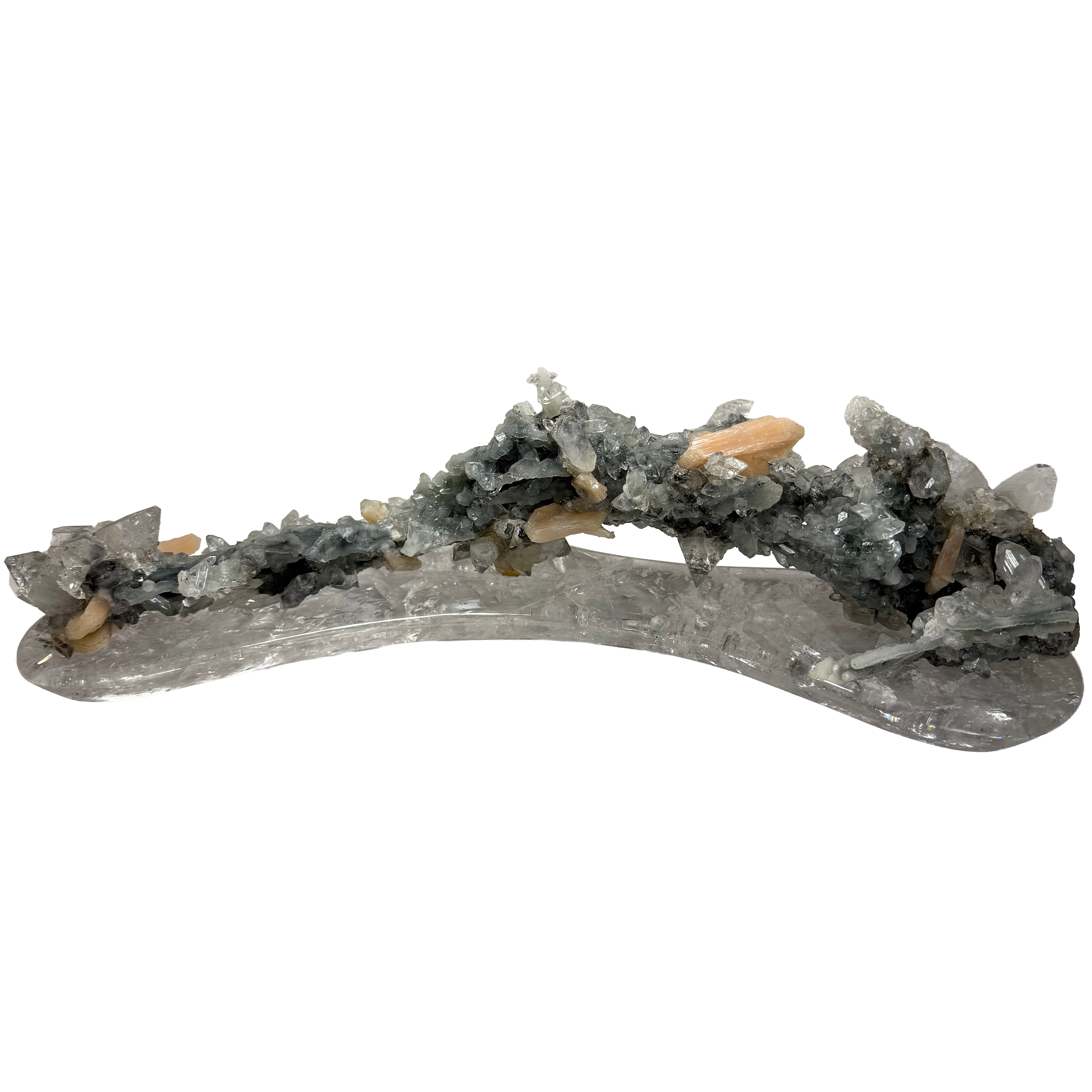 Apophyllite / Stilbite sur base cristalline