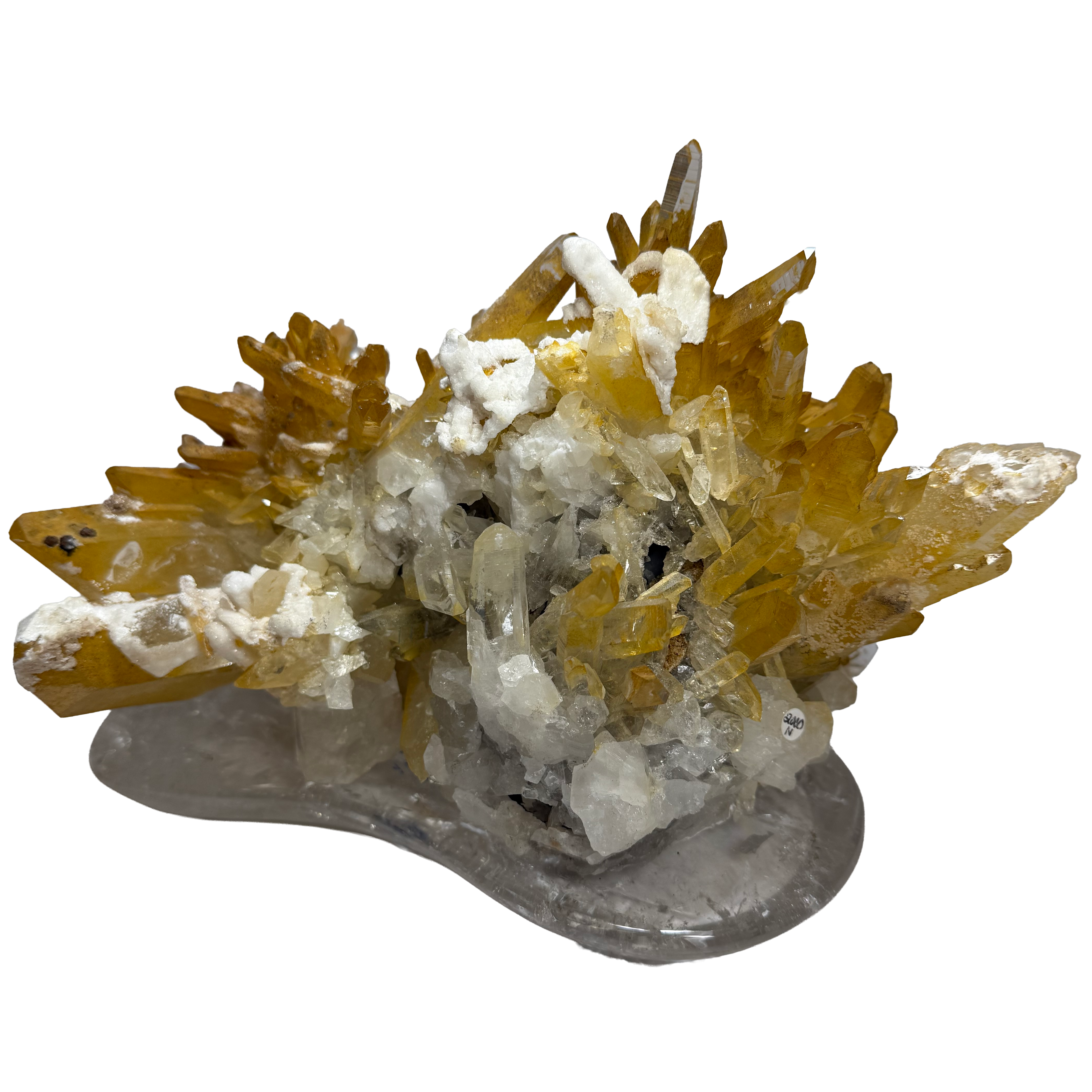 Quartz colombien sur socle en cristal