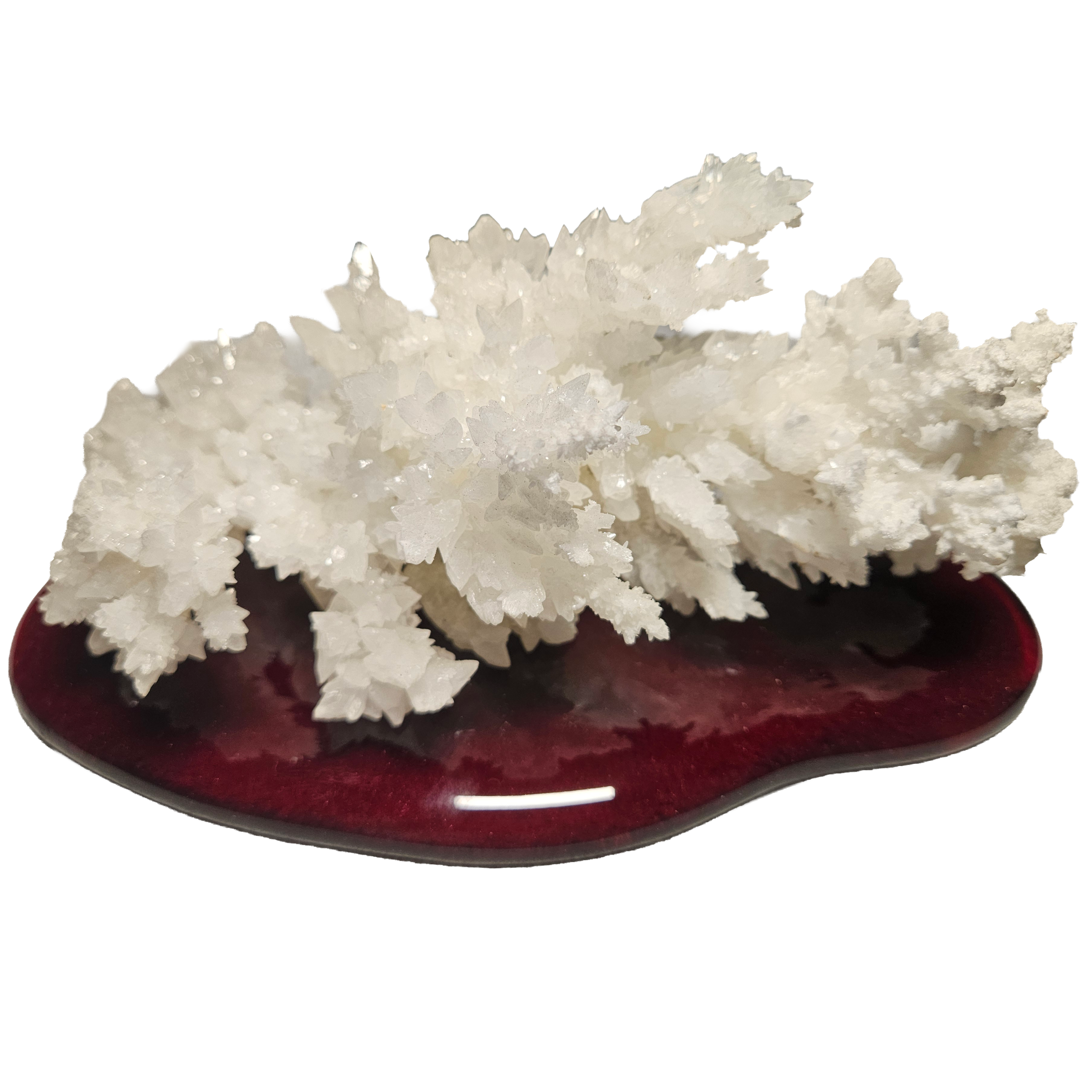 Snowflake on Ruby Red Glass