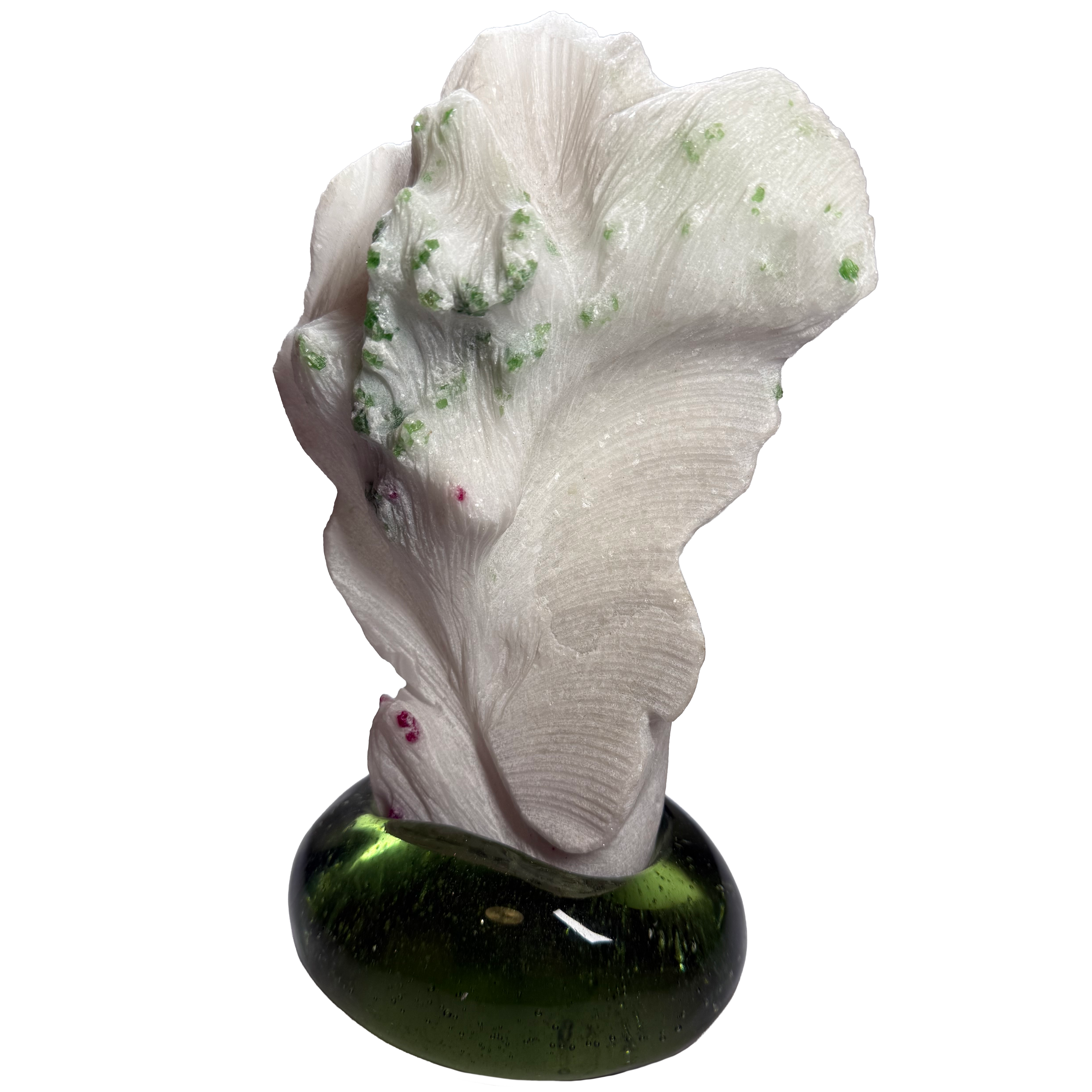 Ventilateur sur verre vert pin