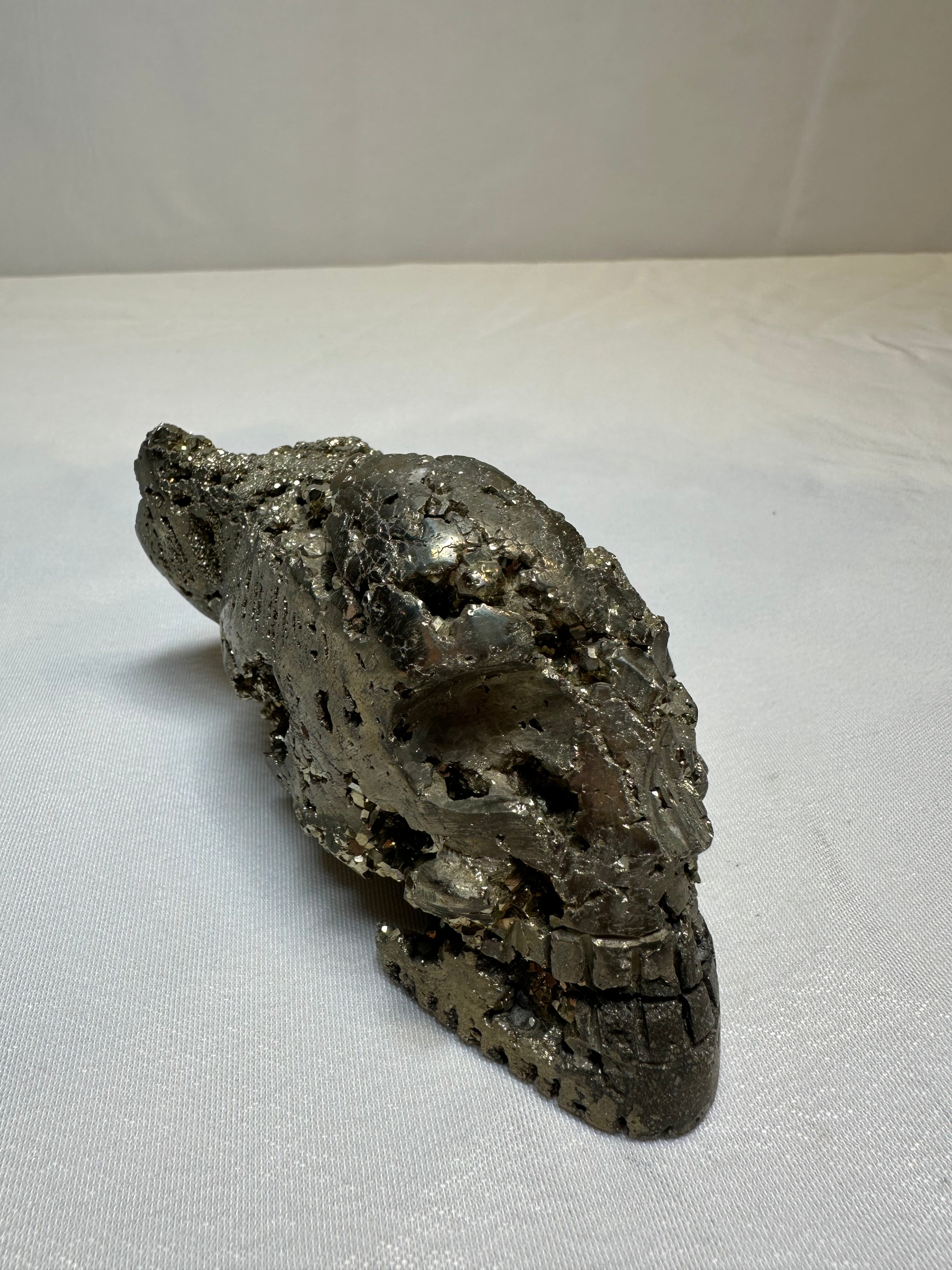 Pyrite Skull (Carved)