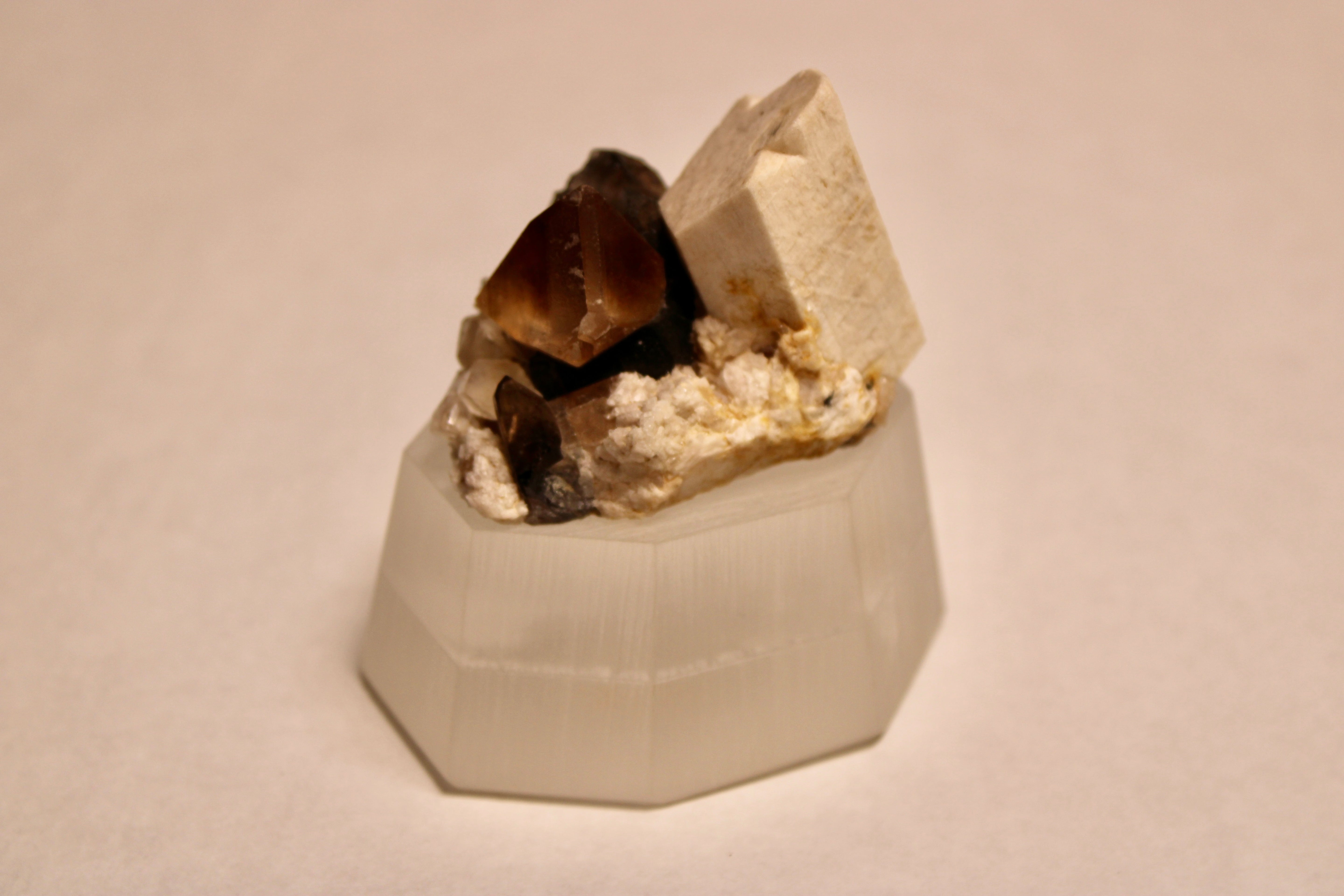Topaz, Quartz, Feldspar on Acrylic Base