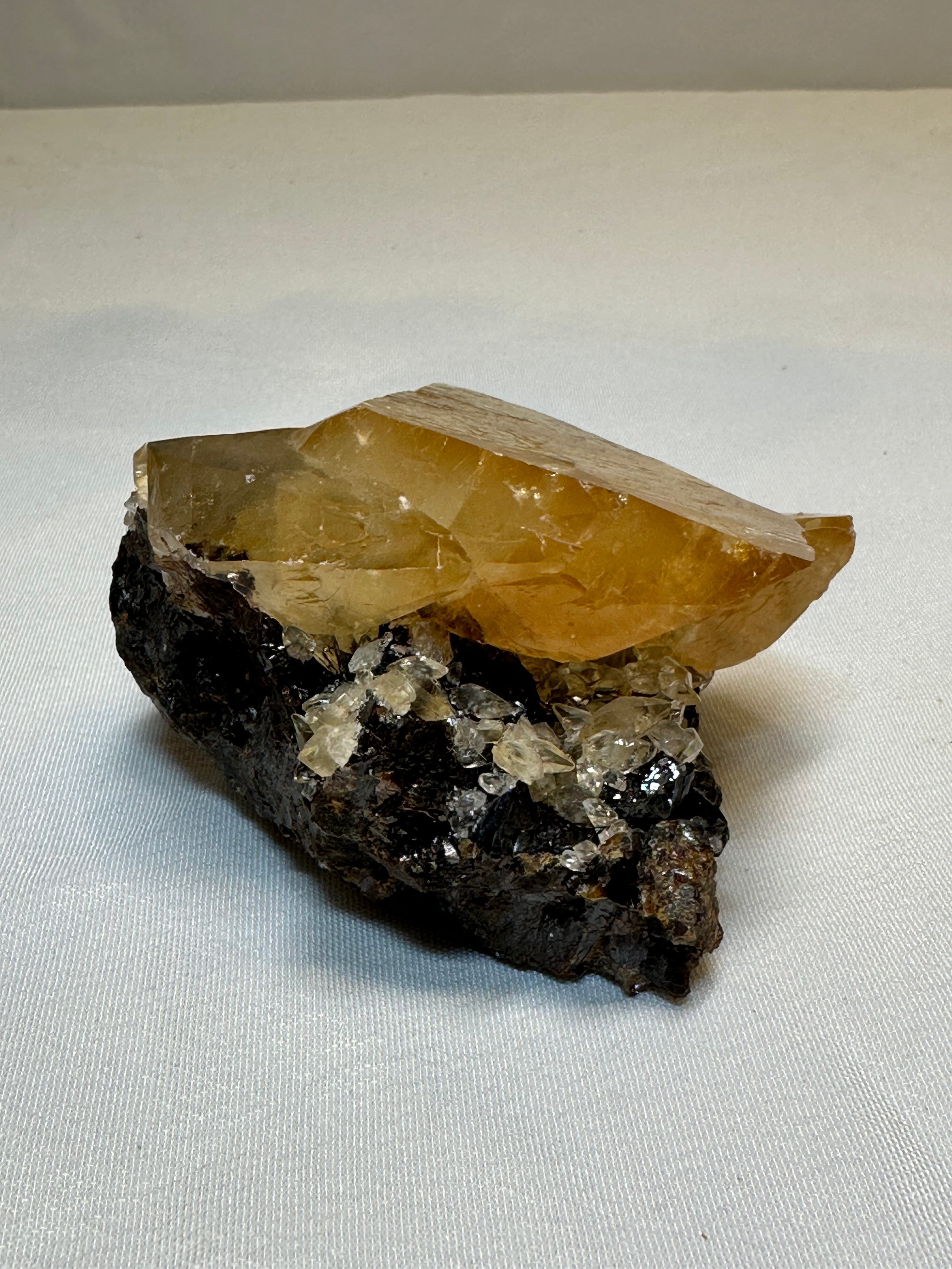 Orange Calcite w/Sphalerite
