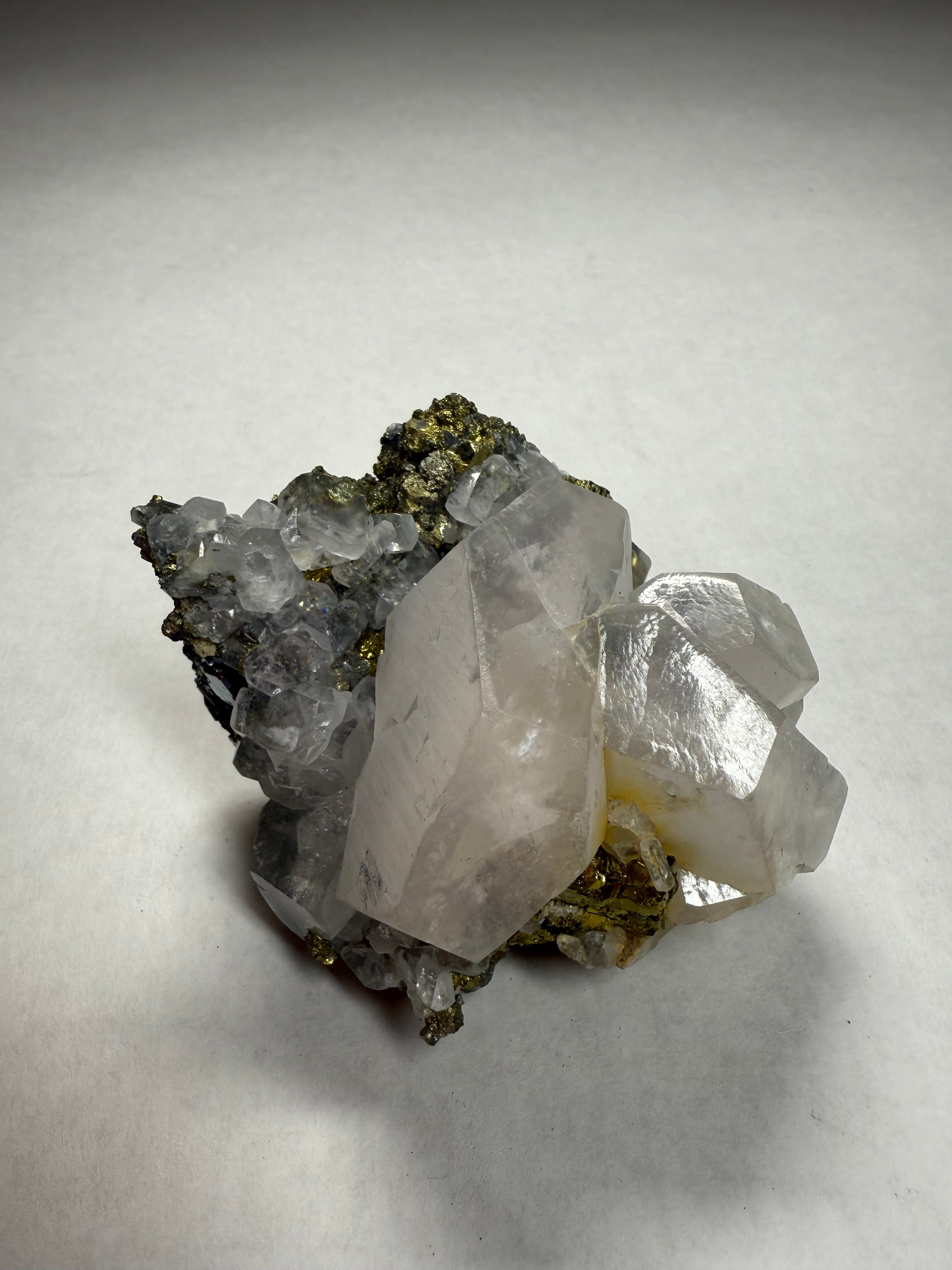 Calcite w/ Chalcopyrite