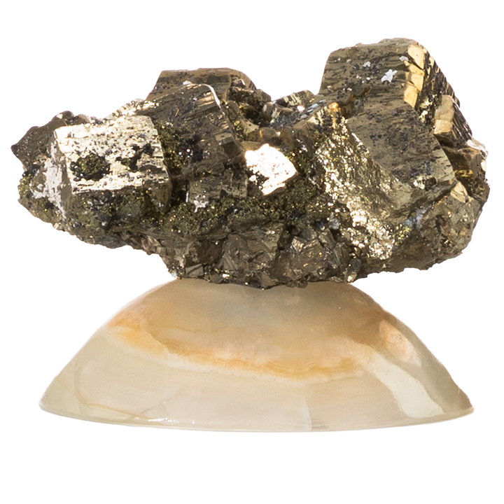 Pyrite sur aragonite
